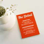 Chique Retro Bruiloft Details Behuizing Kaart