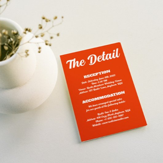 Chique Retro Bruiloft Details Behuizing Kaart