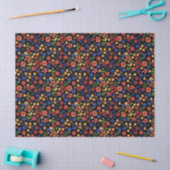 Chique Retro Ditsy Bloemen Custom Tissue Papier (Craft)