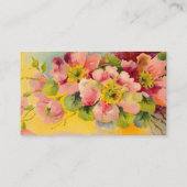 Chique Retro Floral Design Schoonheidssalon Visitekaartje (Achterkant)