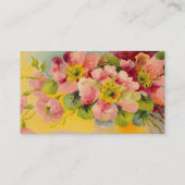 Chique Retro Floral Design Schoonheidssalon Visitekaartje (Achterkant)