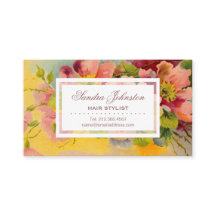 Chique Retro Floral Design Schoonheidssalon