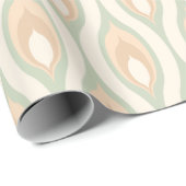 Chique Retro Funky Abstract Golfpatroon Cadeaupapier (Rol Hoek)