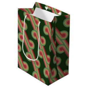 Chique Retro Funky Abstracte Golf Art Patroon Medium Cadeauzakje