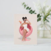 Chique Retro Glam Vibe Briefkaart (Staand voorkant)