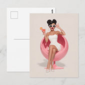 Chique Retro Glam Vibe Briefkaart (Voorkant / Achterkant)