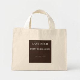 Chique Retro Laatste Disco Hen Party Favor  Mini Tote Bag