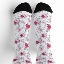 Chique retro lente stijl rood paars bloempatroon