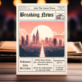 Chique Retro mannen Volwassen Krant 30e Verjaardag Kaart