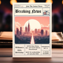 Chique Retro mannen Volwassen Krant 30e Verjaardag