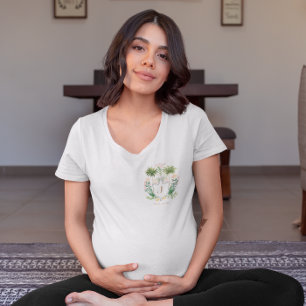 Chique Retro Palm Springs Baby Shower Moeder in T-shirt