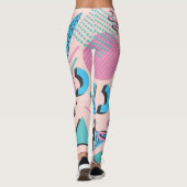 Chique retro pastelvormen leggings (Achterkant)