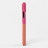 Chique Retro Roze Oranje Geometrisch Modern Monogr Case-Mate iPhone Case (Achterkant/rechts)