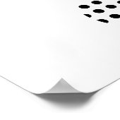 Chique retro stippen mode meisje poster (Hoek)