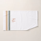 Chique Retro Strepen Monogram Bad Handdoek (Handdoek)