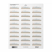 Chique Retro Strepen Monogram  Etiket (Full Sheet)