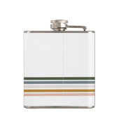 Chique Retro Strepen Monogram Heupfles (Achterkant)
