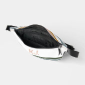 Chique Retro Strepen Monogram  Heuptasje (Open)