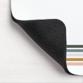 Chique Retro Strepen Monogram Muismat (Hoek)
