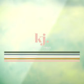 Chique Retro Strepen Monogram Raamsticker (Vel 3)
