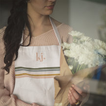 Chique Retro Strepen Monogram