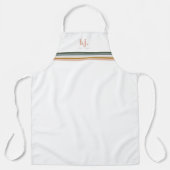 Chique Retro Strepen Monogram  Schort (Voorkant)