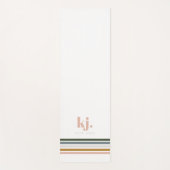 Chique Retro Strepen Monogram Yogamat (Voorkant)