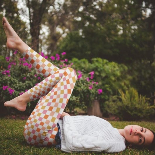 Chique Retro Urban Checkerboard Leggings