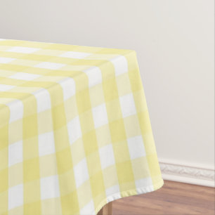 Chique Retro Zonnig Geel Gingham Patroon Lente  Tafelkleed