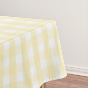 Chique Retro Zonnige Gele Gingham Patroon Lente  Tafelkleed