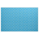 Chique Rijen van Daisies op Sky Blue Custom Fabric Stof (Yard (91,4 cm))