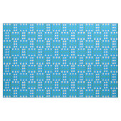 Chique Rijen van Daisies op Sky Blue Custom Fabric Stof (Fat Quarter)