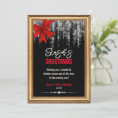 Chique rode boog glitter lichten kerst nieuw jaar (Staand voorkant)