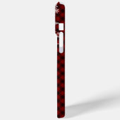 Chique rode buffel MERRY KERSTMIS Monogram Case-Mate iPhone Case (Achterkant / Links)