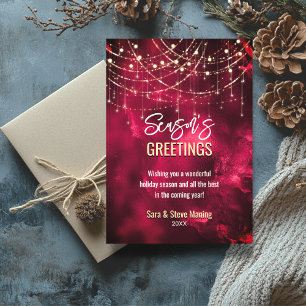 Chique rode glitter glitter lampjes Kerstmis nieuw