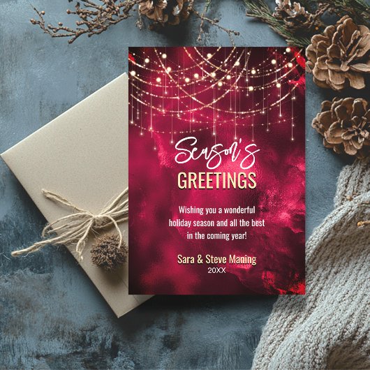 Chique rode glitter glitter lampjes Kerstmis nieuw