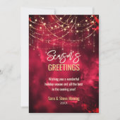 Chique rode glitter glitter lampjes Kerstmis nieuw (Voorkant)