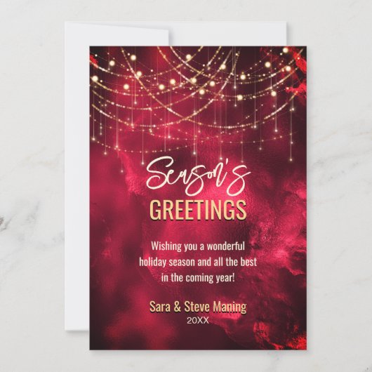 Chique rode glitter glitter lampjes Kerstmis nieuw (Voorkant)