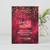 Chique rode glitter glitter lampjes Kerstmis nieuw (Staand voorkant)