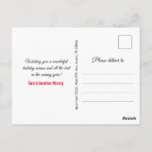 Chique rode glitter glitter lampjes Kerstmis nieuw Briefkaart (Achterkant)