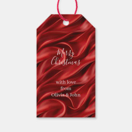 Chique Rode Kerst Cadeaulabel