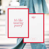 Chique rode Mode Stylist / Influencer Note Kaart