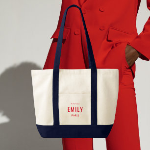 Chique Rode Navy Beauty / Mode Branded Promotionel Tote Bag