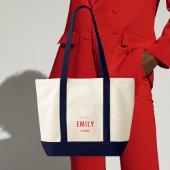 Chique Rode Navy Beauty / Mode Branded Promotionel Tote Bag