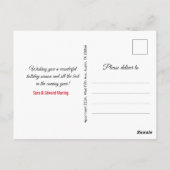 Chique rode ornamenten glitter kerst nieuwjaar briefkaart (Achterkant)