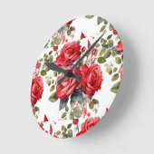 Chique Rode Rozen Bloemen Bloemstuk Klok (Hoek)