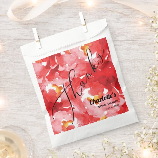 Chique rode rozen bloemen dank u bedankzakje (Geknipt)