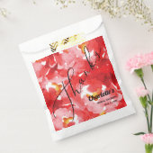 Chique rode rozen bloemen dank u bedankzakje (Gezegeld)