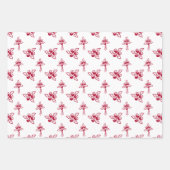 Chique rode rozen patroon inpakpapier platte velle (Voorkant 2)