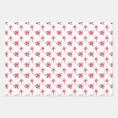 Chique rode rozen patroon inpakpapier platte velle (Voorkant)